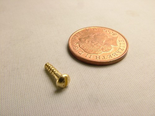 Small solid brass - screws,, pack