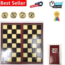 Folding Leatherette Chess and