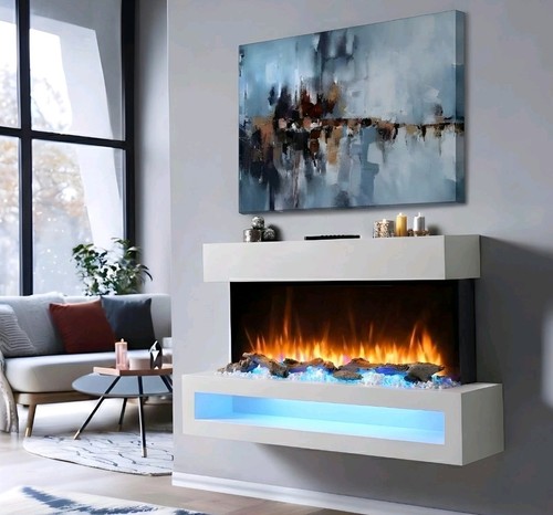 Wall mounted electric fire - wall,