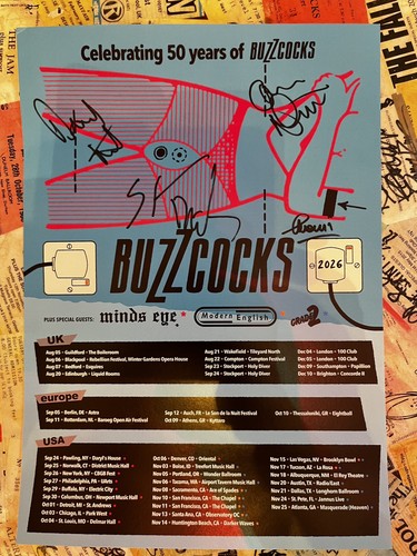 Buzzcocks fully signed a3 - -, *signed*