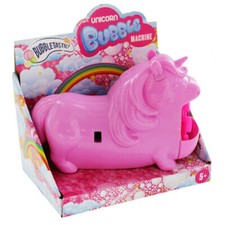 Pink Bubble Machine Maker Blower & Liquid  Childrens Girls Kids Unicorn Toy