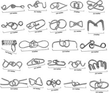 Metal Brain Teaser Puzzles Ring Educational Toy,Classical Mind Game IQ Challenge