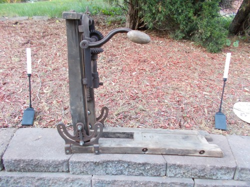 Antique folding hand - antique, crank