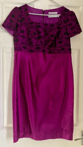 Luis civit silk purple - purple, dress