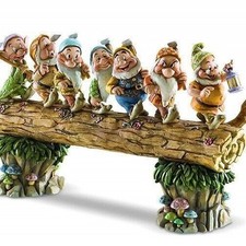 Fairy Tales Seven Dwarfs Tree Stump Cartoon Elf Garden Ornament Statue