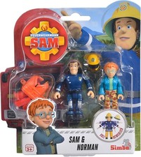Fireman Sam 2 Action Figure Set With Accessories - Sam and Norman