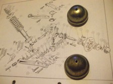 (x2) TRIUMPH Spitfire Herald     FRONT HUB GREASE CAPS   (1959- 80)