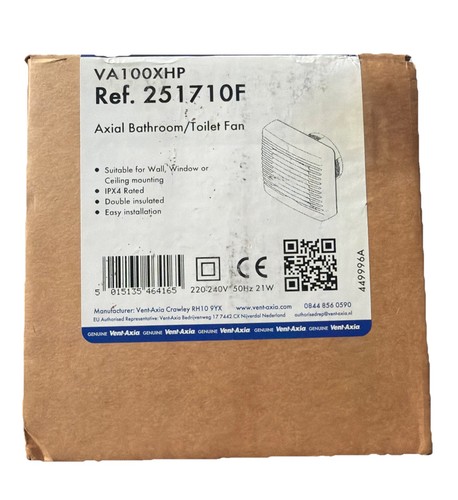 Vent axia 251710f axial - vent,