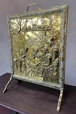 Vintage Fire Screen Brass Very