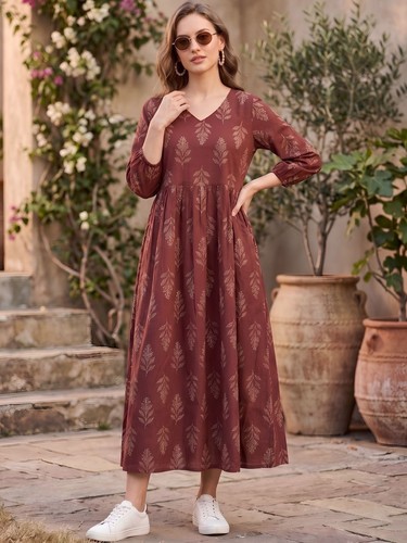 Indian women maroon cotton - women,