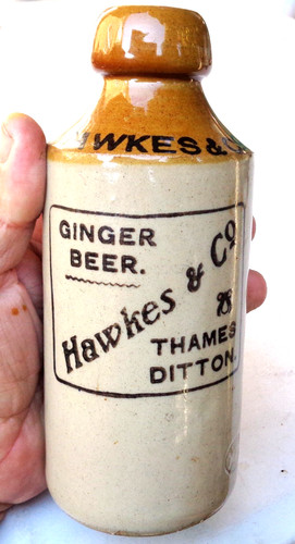 Antique printed ginger beer - ginger,