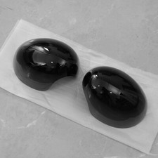 2x Gloss Black Door Wing Mirror Cover Cap Case RHD For Mini F54 F55 F56 F57