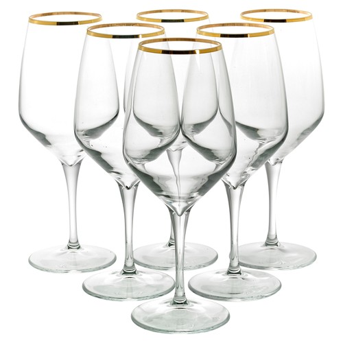 Napa gold rim wine - rim,