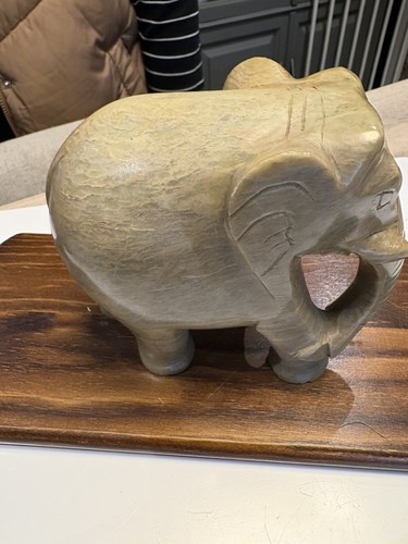 Soapstone elephant figurine - soapstone,