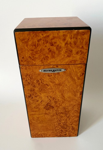 Silver match cigar humidor - match,