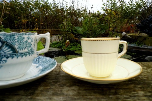 Cup saucer antique minton - antique,