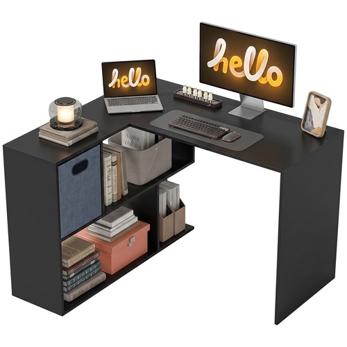 Homcom 110 shaped desk - homcom, l-shaped