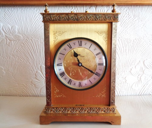 Hermle brass quartz clock - quartz, in
