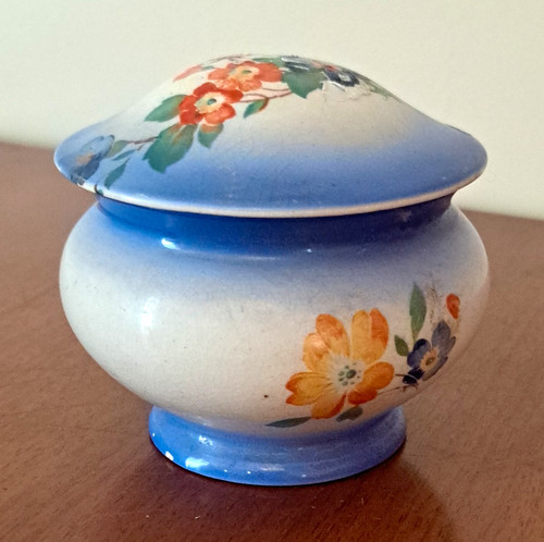 Vintage blue white - &, floral