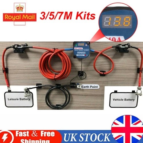 Battery split charge kit 12v - split,