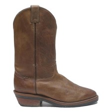 CHIPPEWA Mens Western Lace-Up Boots Brown Leather UK 9 Classic Country Style