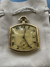 Art Nouveau 18ct Gold ‘Orator’ Lozenge Shaped Pocket Watch C.1910 Just Serviced