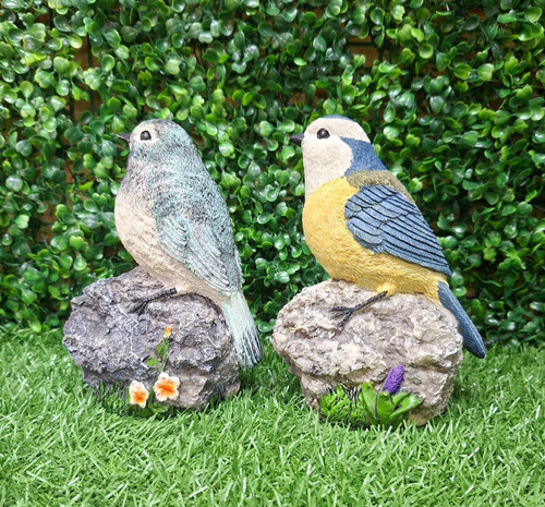 Pair birds rock 17cm - of, x