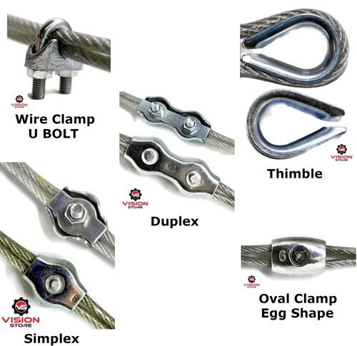 Wire rope grips - clips, simplex