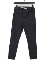 Topshop Women's Jeans W 26 in Black Elastane with Cotton Skinny