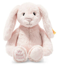 My First Steiff Hoppie Rabbit - pink plush cuddly baby bunny soft toy - 242359