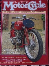 Classic Motorcycle Oct 1988  Matchless G9, Bsa Bantam restoration 4, Benelli 350