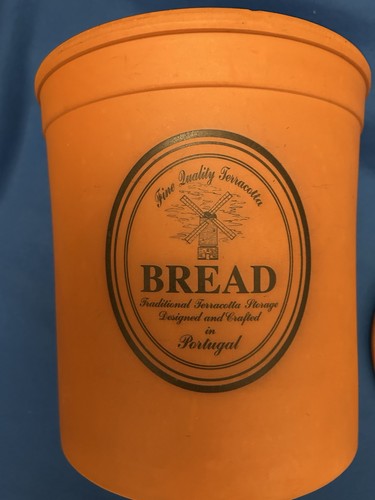 Vintage terracotta bread bin - terracotta,