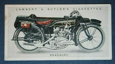 BRADBURY  Motor-cycle Sidecar Outfit  Vintage 1920's Card  EE05