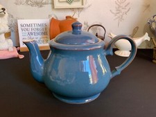 Blue Denby Style Stoneware Teapot 1.4L