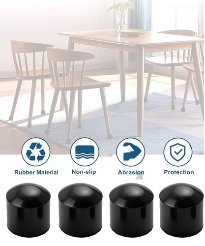 Rubber chair ferrule - 4x,