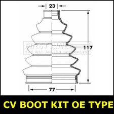 CV Boot Kit OE Type Front