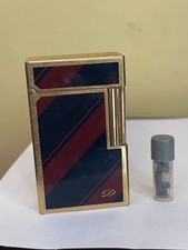 Vintage S T Dupont Paris Lighter With Spare Flints. Guards Regiment Colours