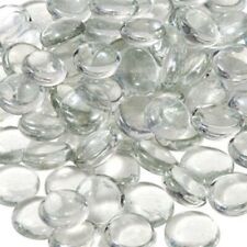 CLEAR Glass Pebbles Beads for Vase Filler Wedding Decor Garden Mosaic 25-100 Pcs