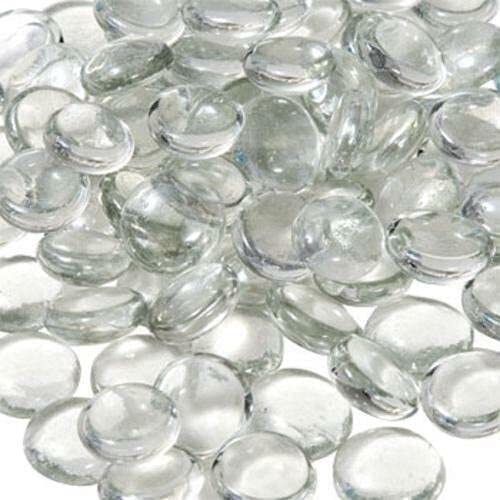 Clear glass pebbles beads - pebbles,