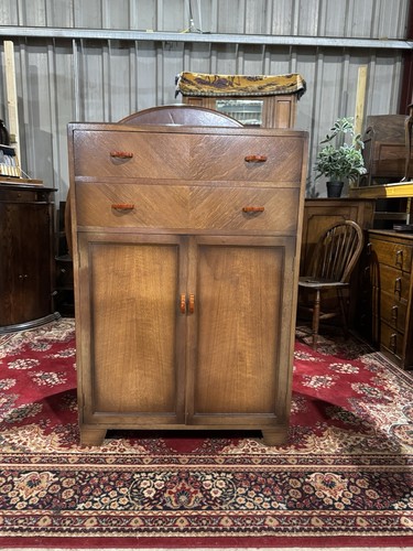 Vintage tallboy oak - tallboy,