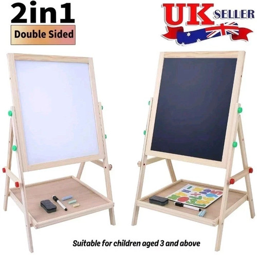Kids wooden easel - kids, 2-in-1