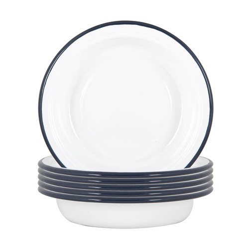 White enamel deep - bowls,