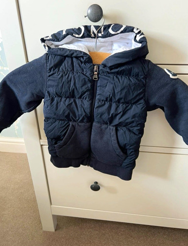 Moncler navy hooded goose - moncler,