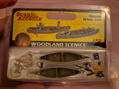New woodland scenics canoers - new,
