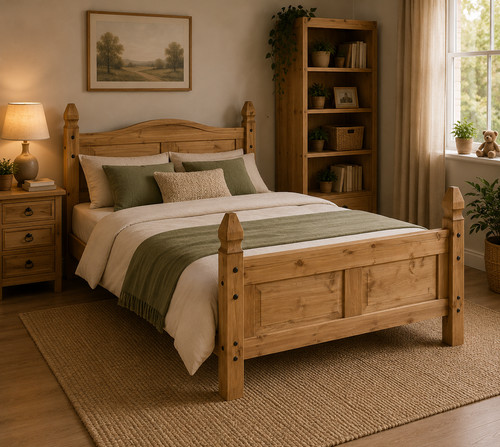 5ft king size solid pine - size,