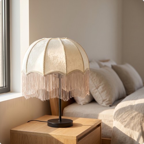 Lampshade with fringe fringed - lampshade,