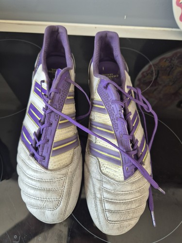 White and purple adidas - white,