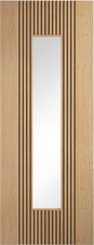 LPD Internal Sydney Oak Pre Finished Clear Glazed Door