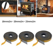 Self-Adhesive Woodburner Woodburning Stove Rope Glass Seal Flat Tape Fire Gasket