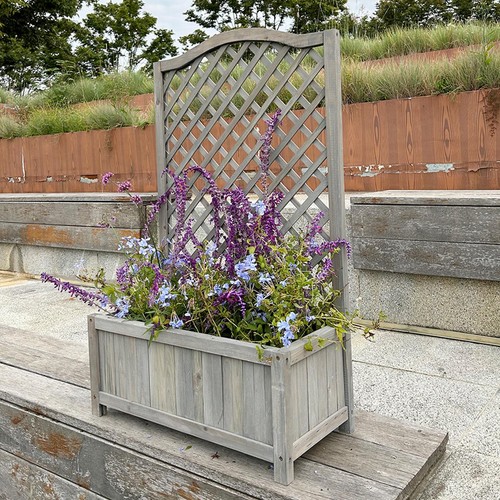 Garden grey wood - garden, planter